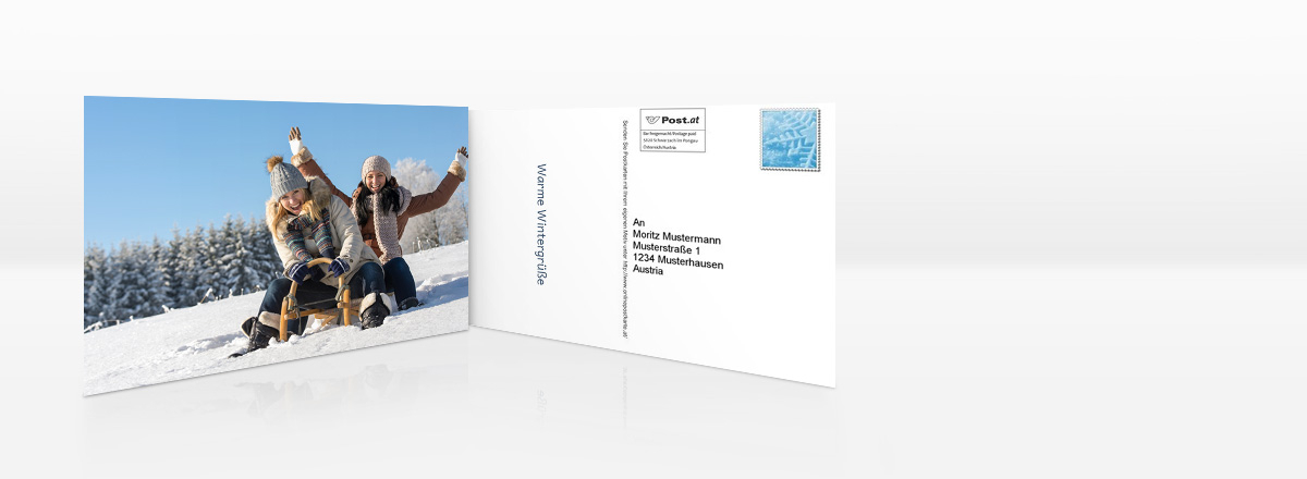 Foto-Postkarte - Wintergrüße online gestalten
